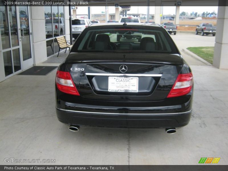 Black / Black 2009 Mercedes-Benz C 300 Luxury