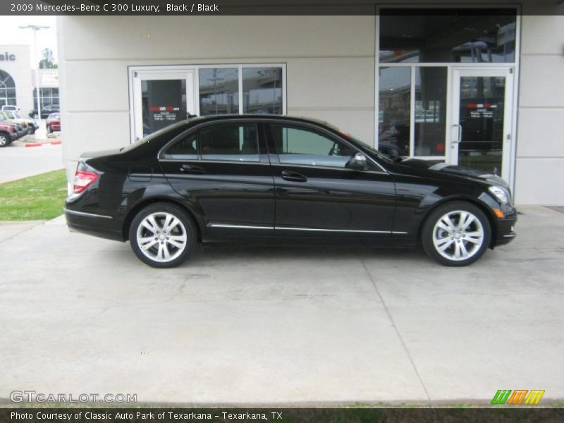 Black / Black 2009 Mercedes-Benz C 300 Luxury