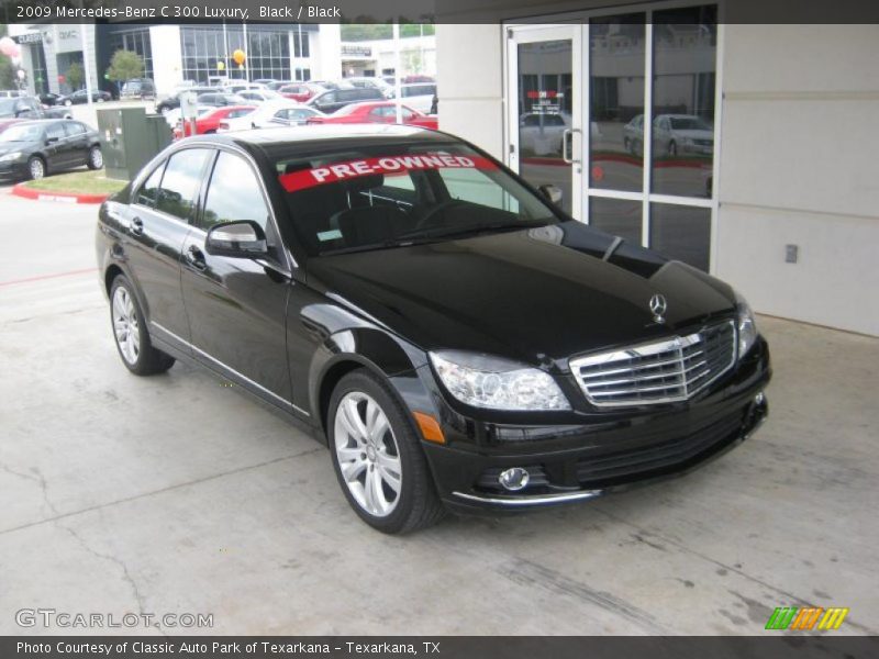 Black / Black 2009 Mercedes-Benz C 300 Luxury
