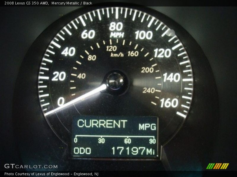 Mercury Metallic / Black 2008 Lexus GS 350 AWD