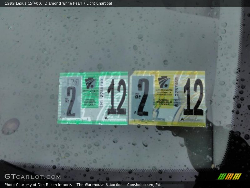 Diamond White Pearl / Light Charcoal 1999 Lexus GS 400