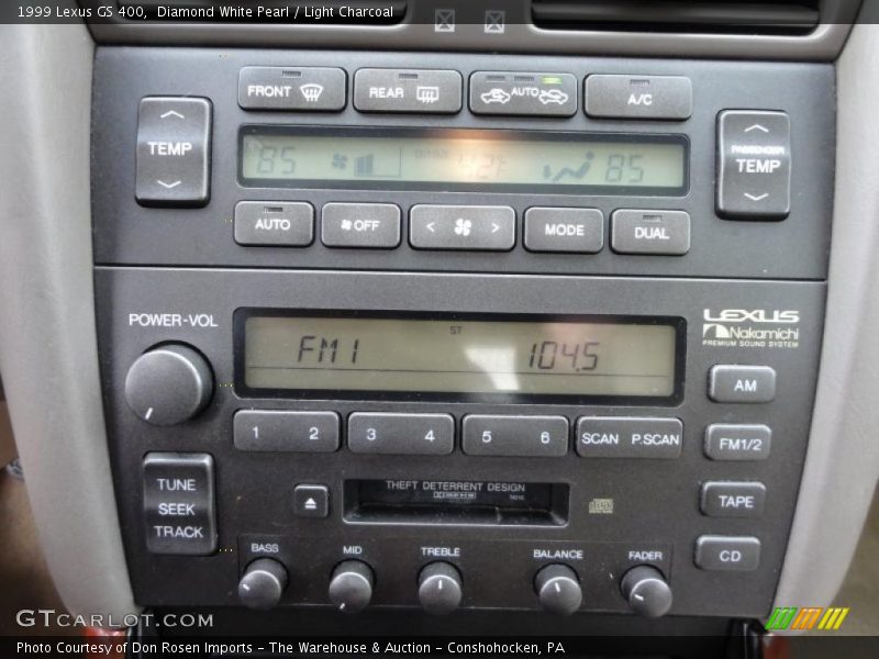 Diamond White Pearl / Light Charcoal 1999 Lexus GS 400