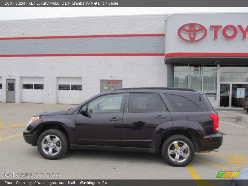 Dark Cranberry Metallic / Beige 2007 Suzuki XL7 Luxury AWD