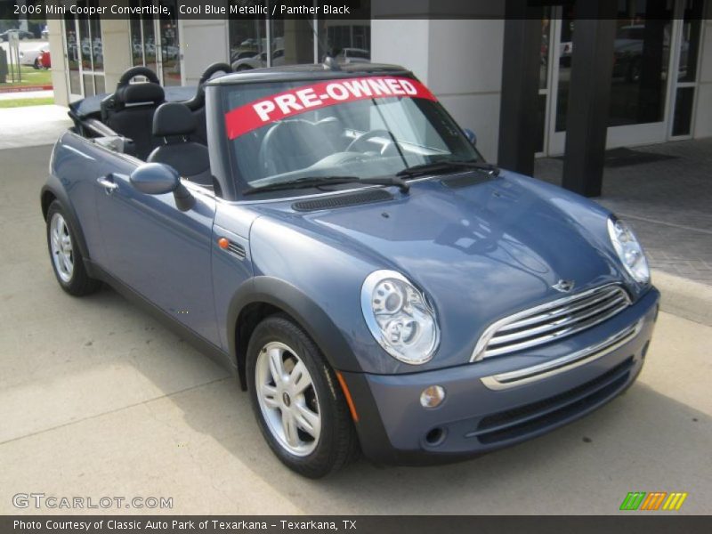 Cool Blue Metallic / Panther Black 2006 Mini Cooper Convertible