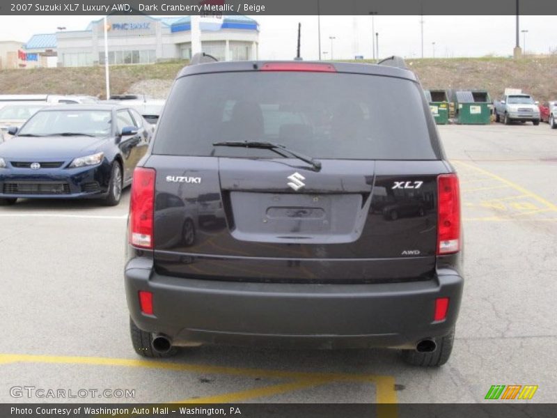 Dark Cranberry Metallic / Beige 2007 Suzuki XL7 Luxury AWD