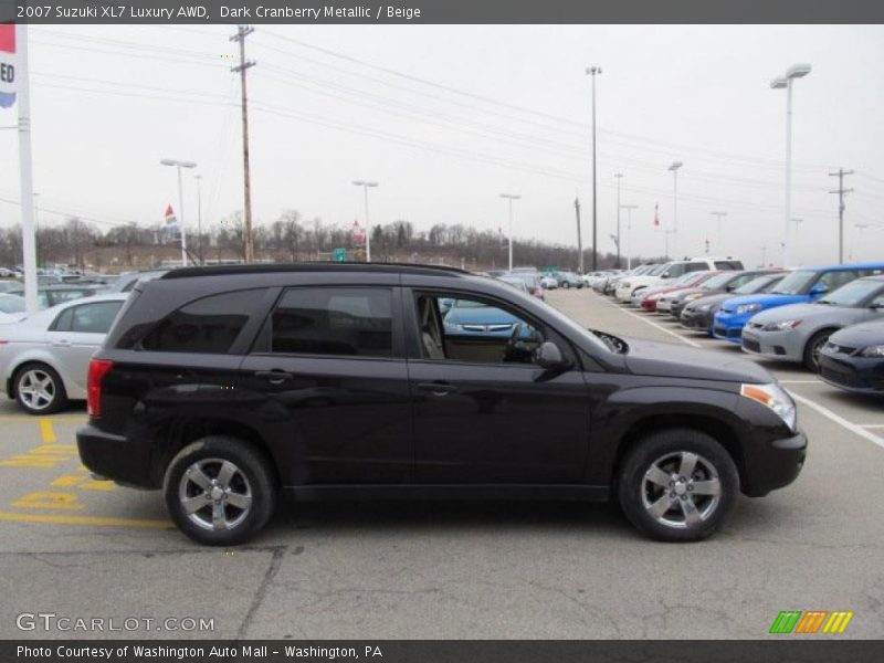 Dark Cranberry Metallic / Beige 2007 Suzuki XL7 Luxury AWD