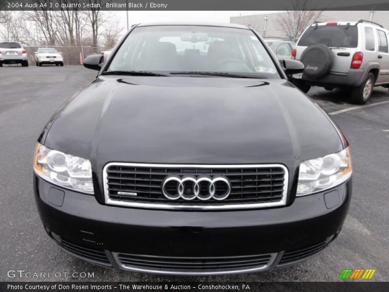 Brilliant Black / Ebony 2004 Audi A4 3.0 quattro Sedan