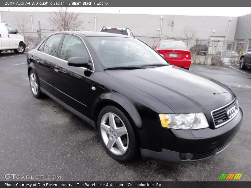 Brilliant Black / Ebony 2004 Audi A4 3.0 quattro Sedan
