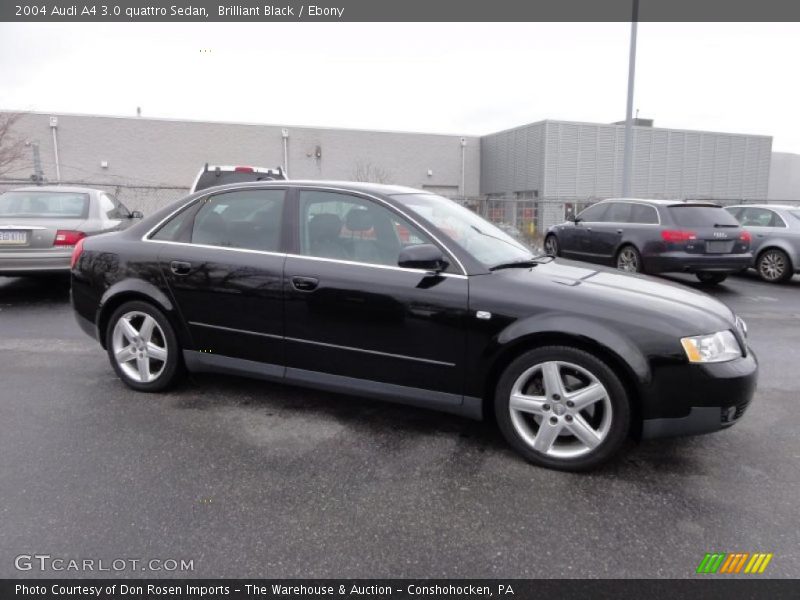 Brilliant Black / Ebony 2004 Audi A4 3.0 quattro Sedan