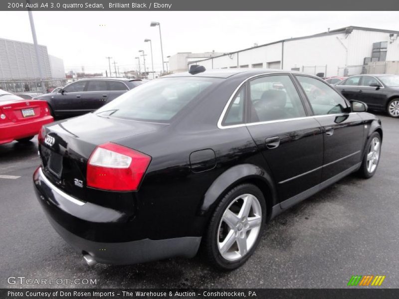 Brilliant Black / Ebony 2004 Audi A4 3.0 quattro Sedan