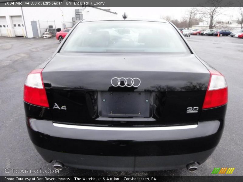 Brilliant Black / Ebony 2004 Audi A4 3.0 quattro Sedan