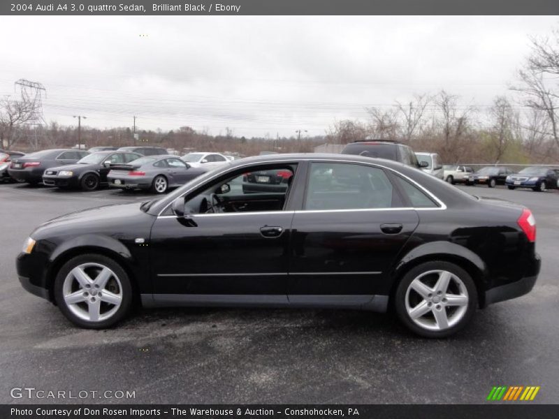 Brilliant Black / Ebony 2004 Audi A4 3.0 quattro Sedan