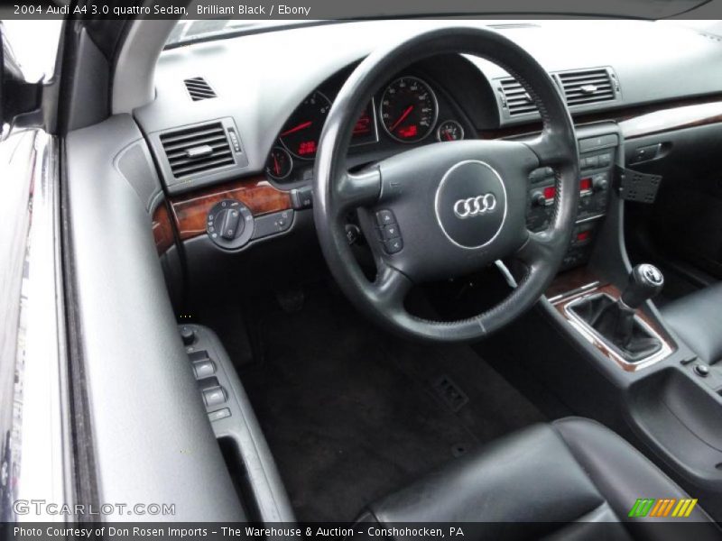 Brilliant Black / Ebony 2004 Audi A4 3.0 quattro Sedan