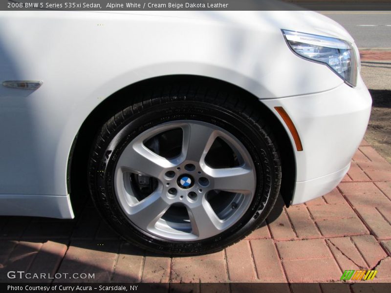 Alpine White / Cream Beige Dakota Leather 2008 BMW 5 Series 535xi Sedan