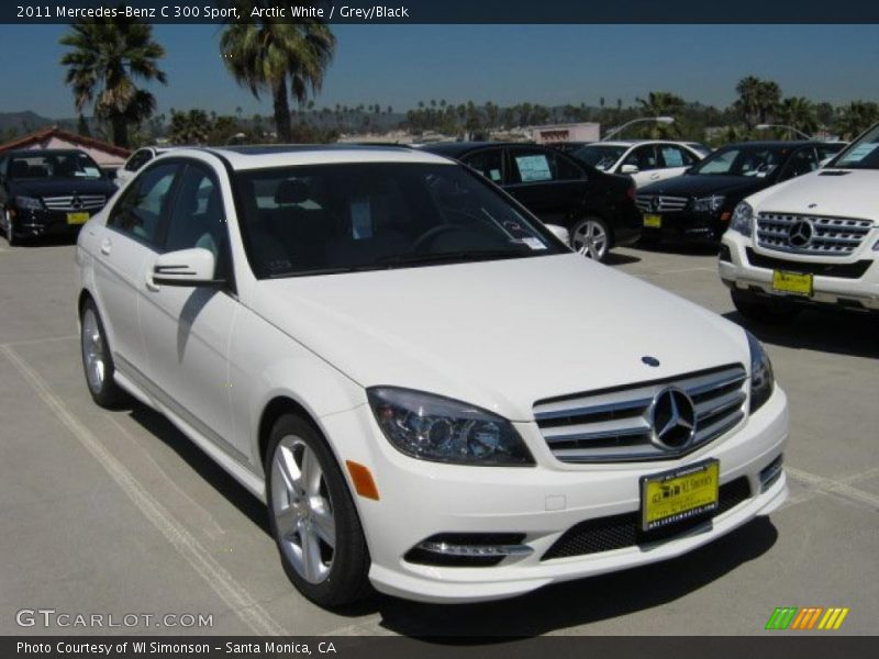 Arctic White / Grey/Black 2011 Mercedes-Benz C 300 Sport