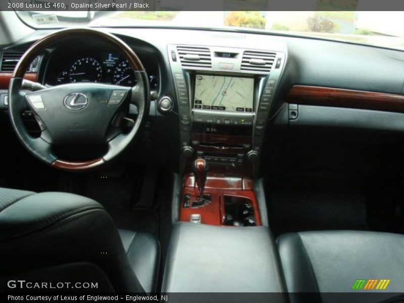 Opaline Silver Pearl / Black 2008 Lexus LS 460