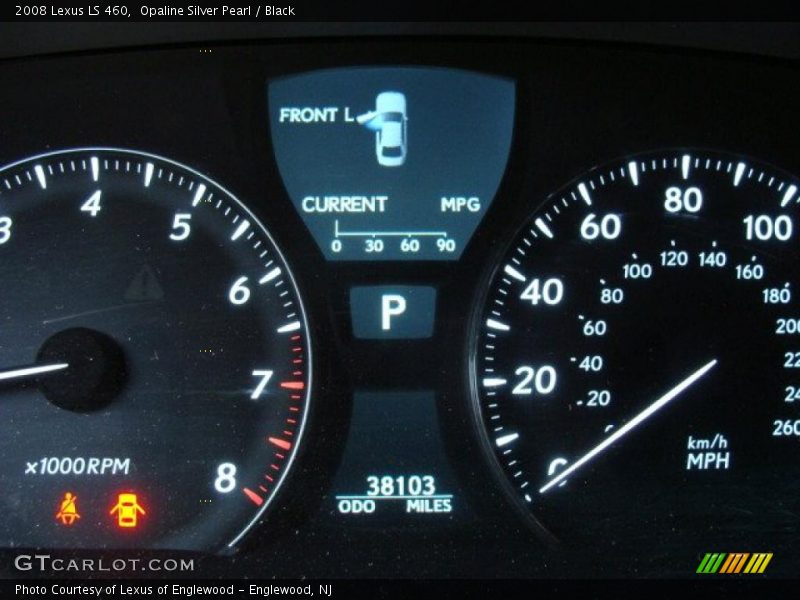 Opaline Silver Pearl / Black 2008 Lexus LS 460