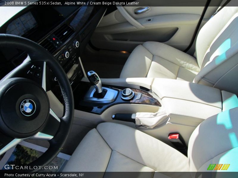 Alpine White / Cream Beige Dakota Leather 2008 BMW 5 Series 535xi Sedan