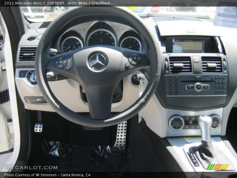 Arctic White / Grey/Black 2011 Mercedes-Benz C 300 Sport