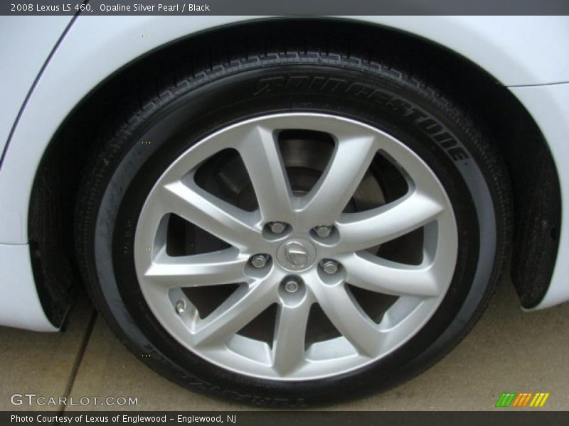 Opaline Silver Pearl / Black 2008 Lexus LS 460