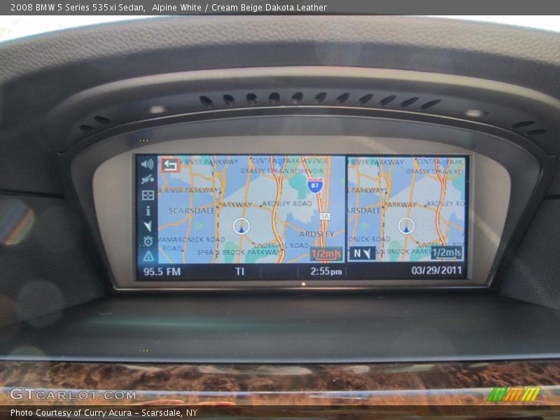 Alpine White / Cream Beige Dakota Leather 2008 BMW 5 Series 535xi Sedan