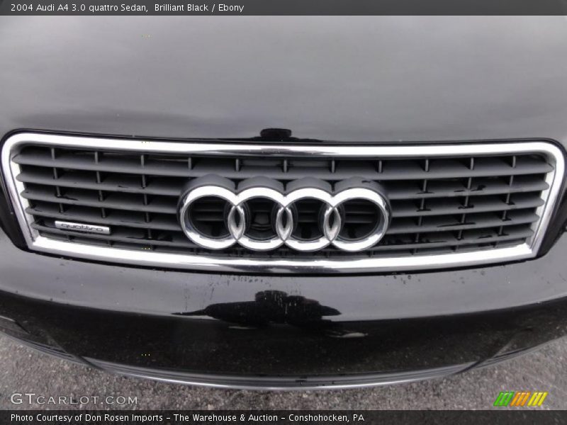 Brilliant Black / Ebony 2004 Audi A4 3.0 quattro Sedan