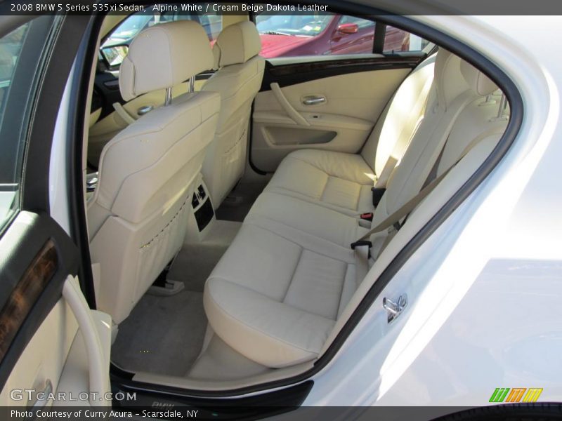 Alpine White / Cream Beige Dakota Leather 2008 BMW 5 Series 535xi Sedan