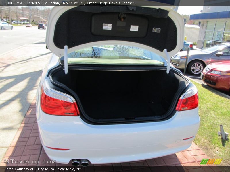 Alpine White / Cream Beige Dakota Leather 2008 BMW 5 Series 535xi Sedan
