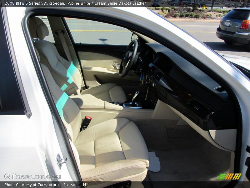 Alpine White / Cream Beige Dakota Leather 2008 BMW 5 Series 535xi Sedan