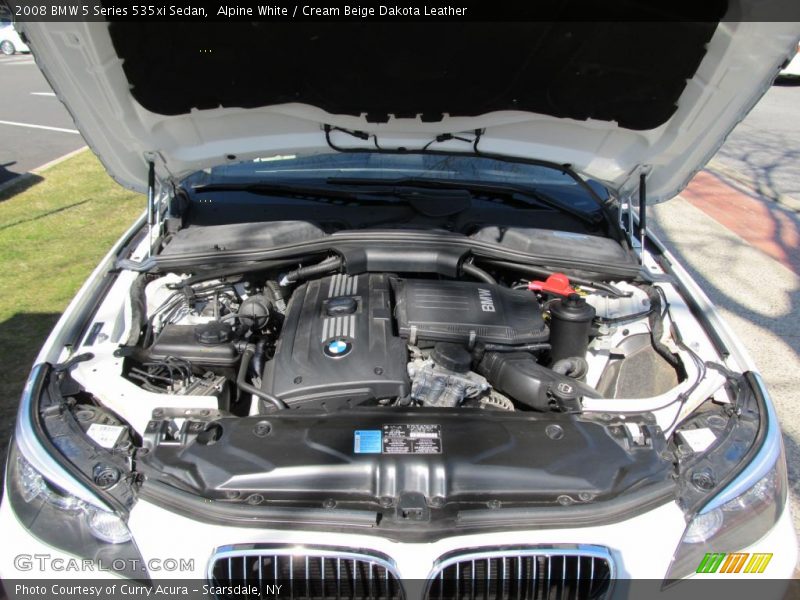 Alpine White / Cream Beige Dakota Leather 2008 BMW 5 Series 535xi Sedan