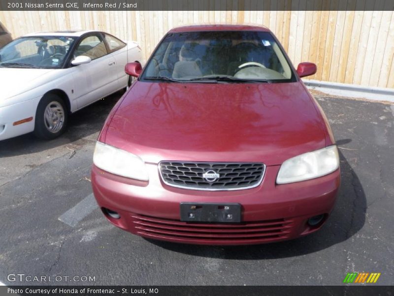 Inferno Red / Sand 2001 Nissan Sentra GXE