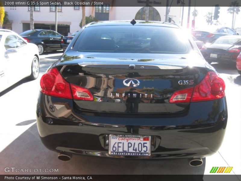 Black Obsidian / Stone 2008 Infiniti G 35 S Sport Sedan