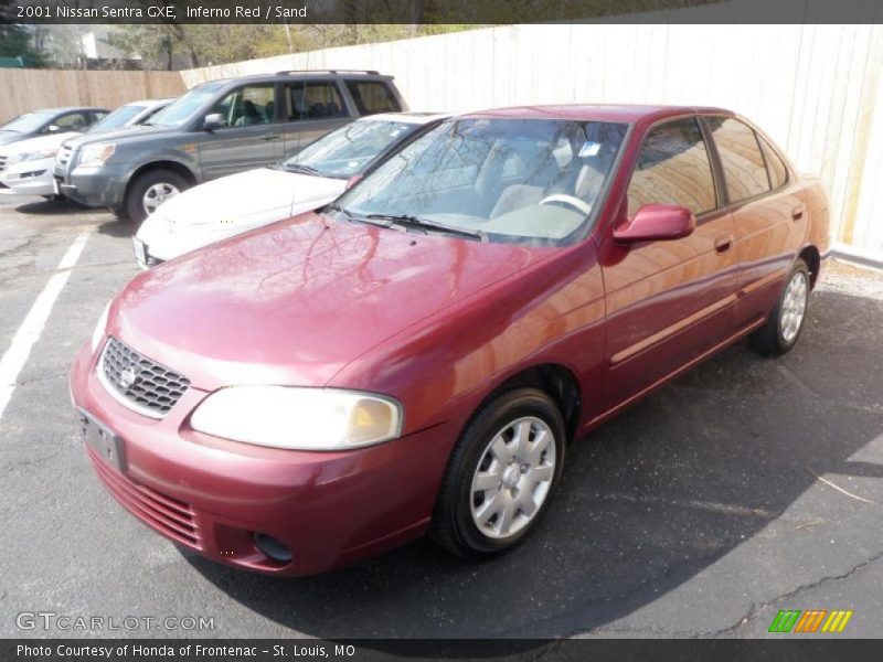 Inferno Red / Sand 2001 Nissan Sentra GXE