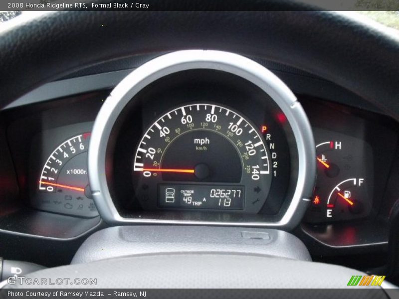 Formal Black / Gray 2008 Honda Ridgeline RTS