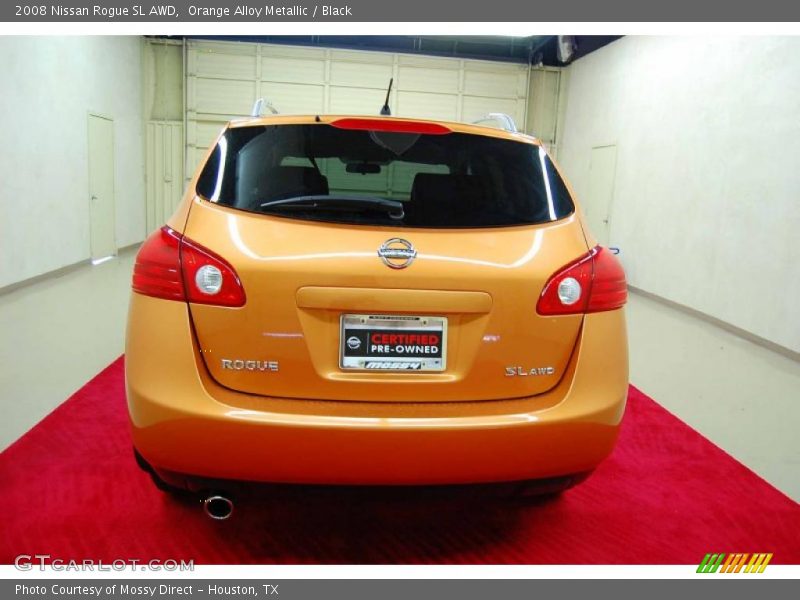 Orange Alloy Metallic / Black 2008 Nissan Rogue SL AWD