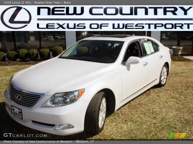 Opaline Silver Pearl / Black 2008 Lexus LS 460