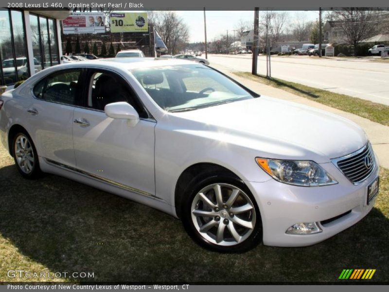 Opaline Silver Pearl / Black 2008 Lexus LS 460