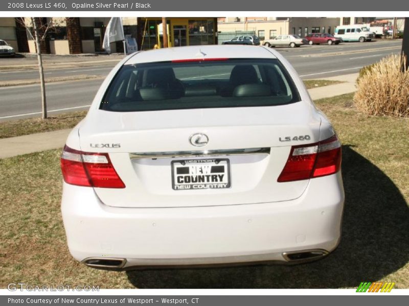 Opaline Silver Pearl / Black 2008 Lexus LS 460
