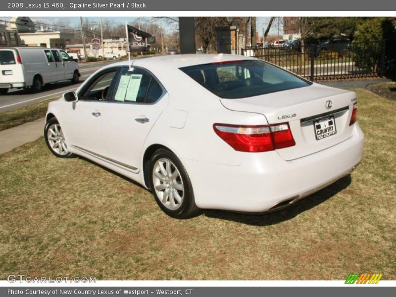 Opaline Silver Pearl / Black 2008 Lexus LS 460