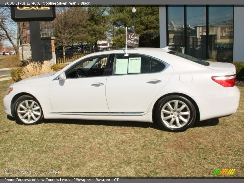 Opaline Silver Pearl / Black 2008 Lexus LS 460