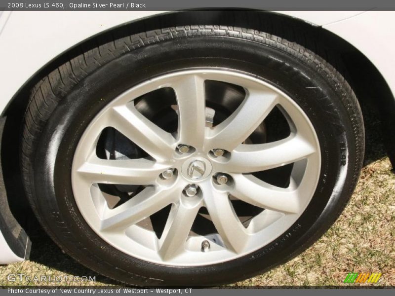 Opaline Silver Pearl / Black 2008 Lexus LS 460