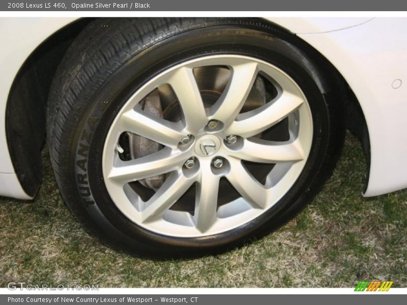 Opaline Silver Pearl / Black 2008 Lexus LS 460
