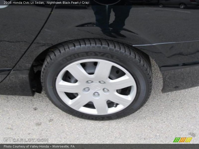 Nighthawk Black Pearl / Gray 2008 Honda Civic LX Sedan