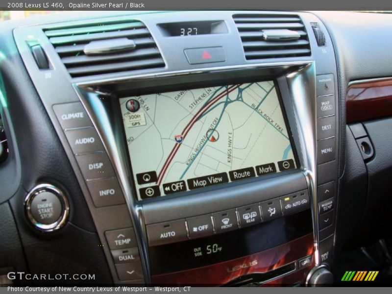 Opaline Silver Pearl / Black 2008 Lexus LS 460