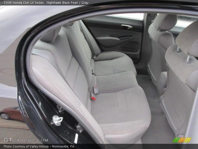 Nighthawk Black Pearl / Gray 2008 Honda Civic LX Sedan