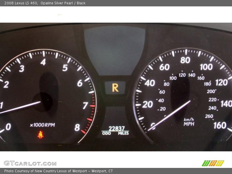 Opaline Silver Pearl / Black 2008 Lexus LS 460