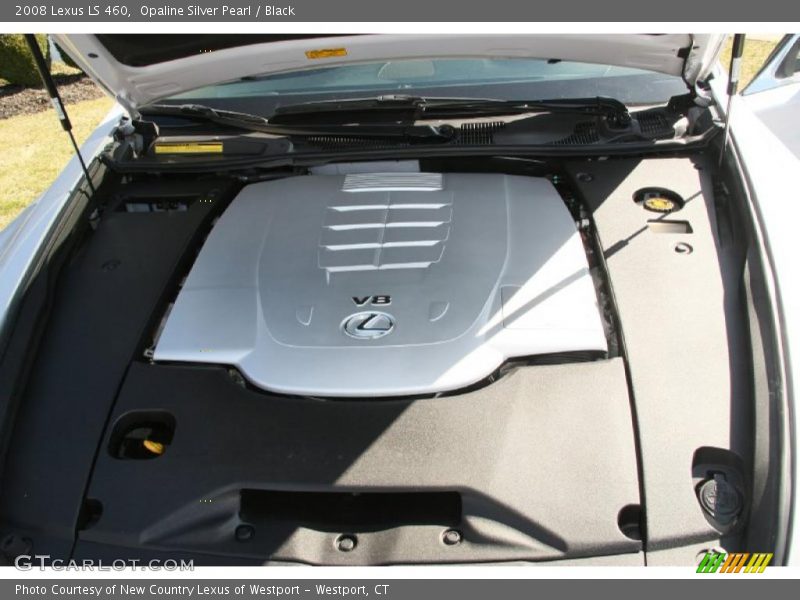 Opaline Silver Pearl / Black 2008 Lexus LS 460