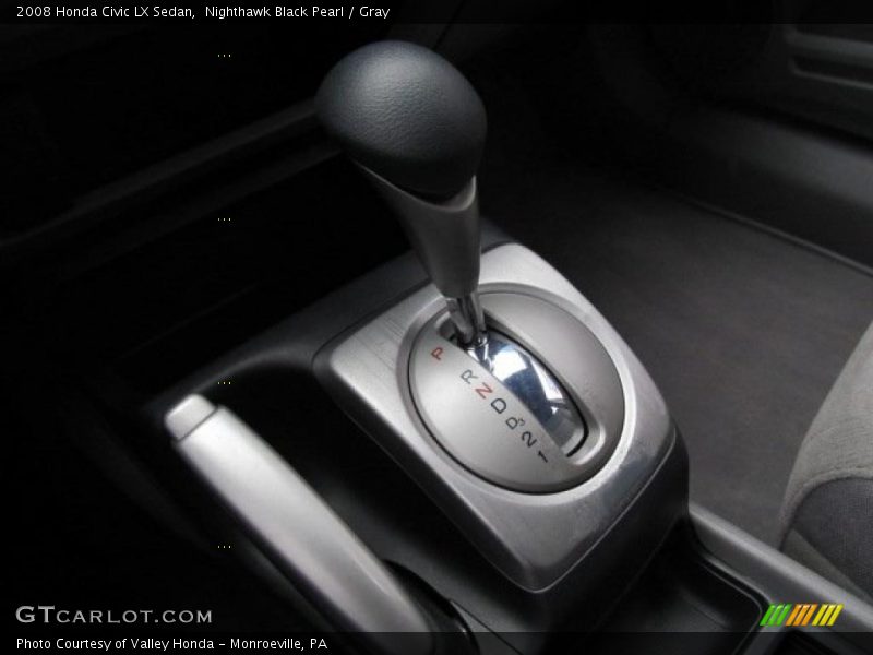 Nighthawk Black Pearl / Gray 2008 Honda Civic LX Sedan