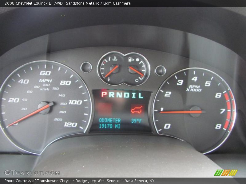 Sandstone Metallic / Light Cashmere 2008 Chevrolet Equinox LT AWD