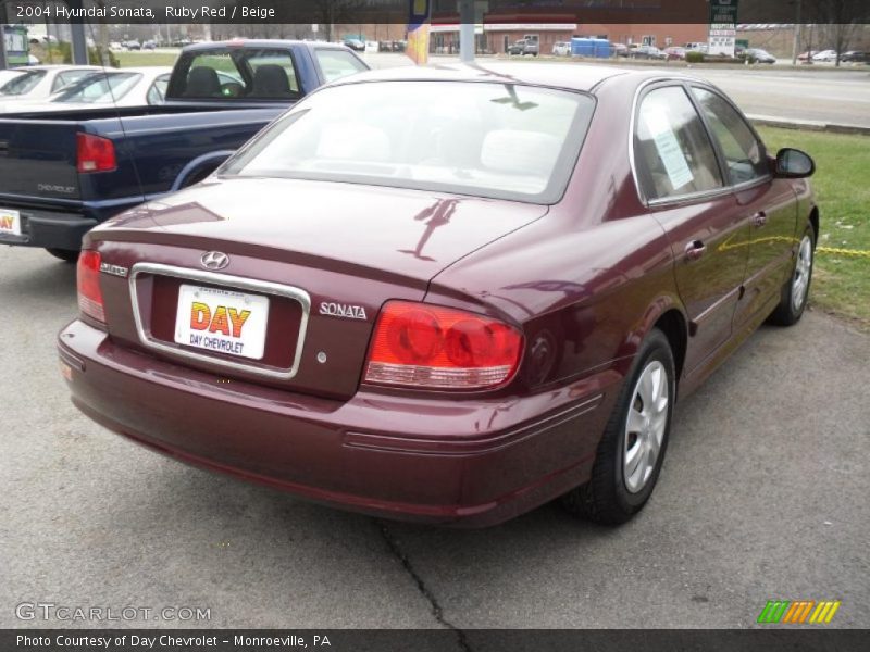 Ruby Red / Beige 2004 Hyundai Sonata